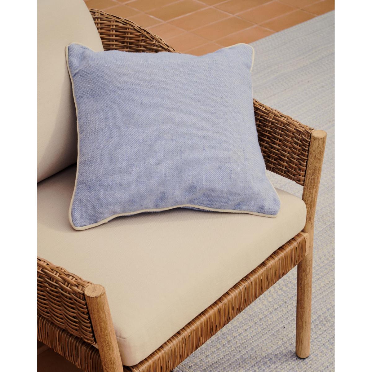 Sagulla 100% PET cushion cover in blue, 45 x 45 cm – image 2