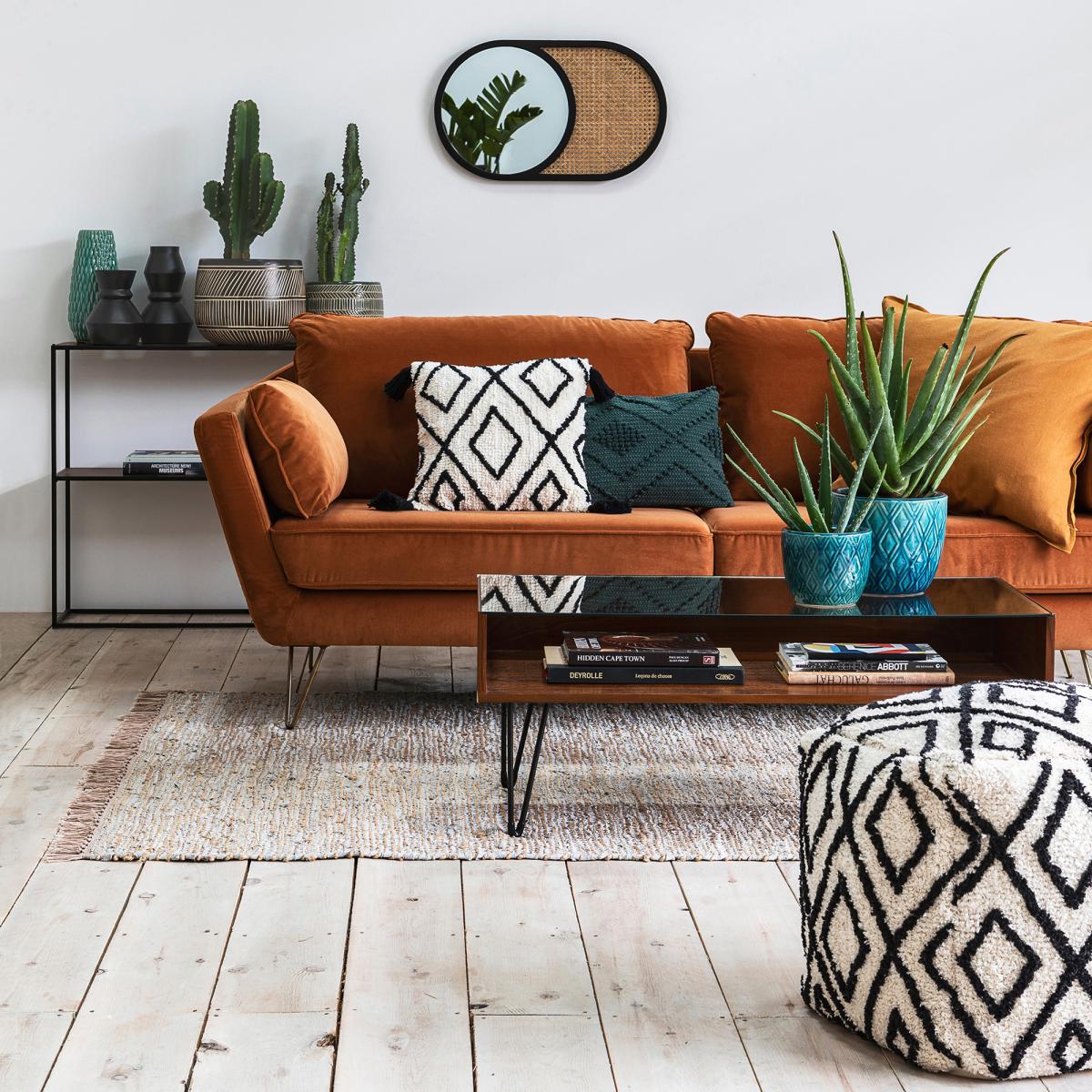 CALI Fluffy Geometric Cotton Cushion Cover – image 3
