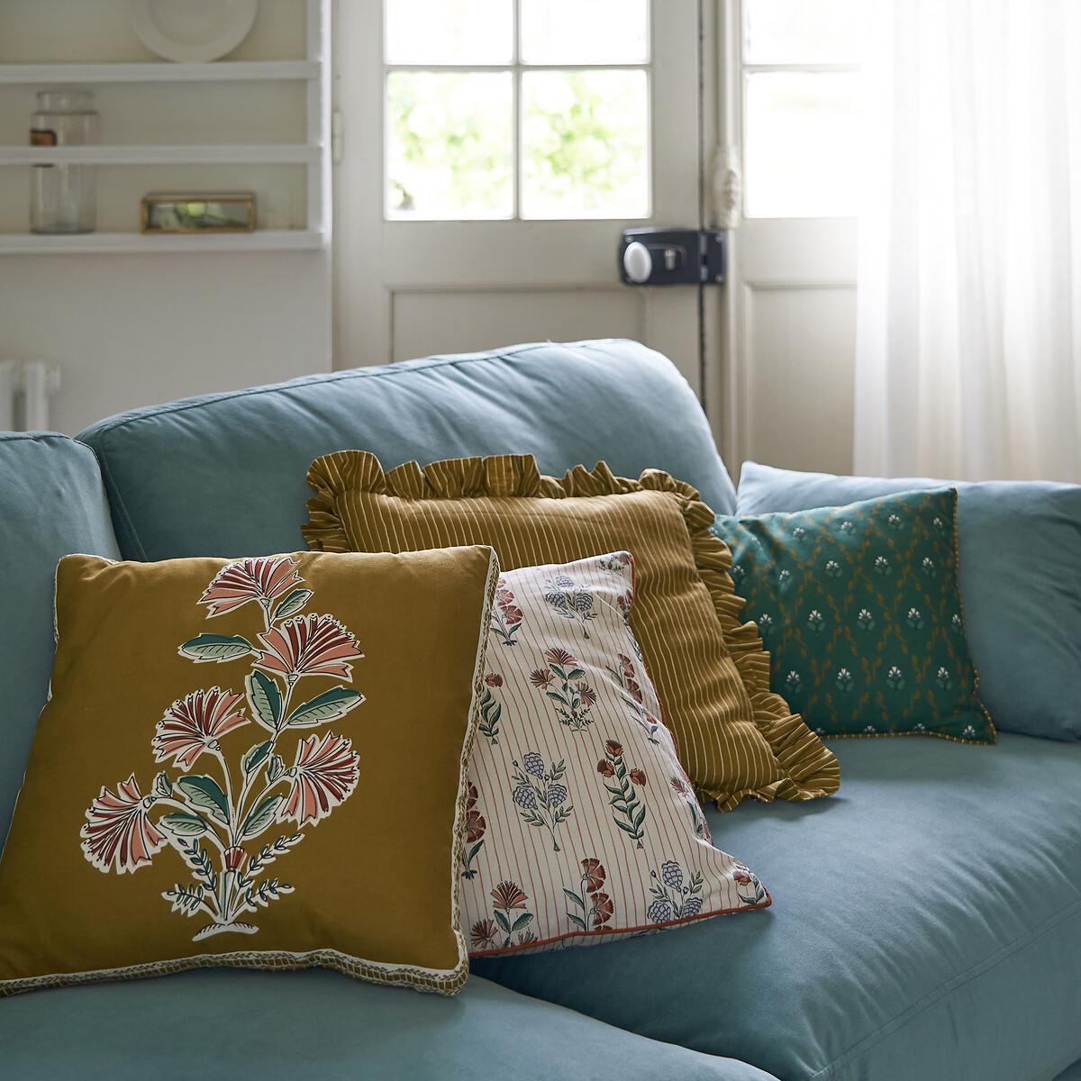 Emeline Floral 100% Cotton Rectangular Cushion Cover – image 5