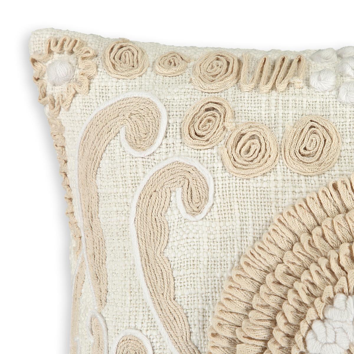 Corfou Embroidered 100% Cotton Cushion Cover – image 3