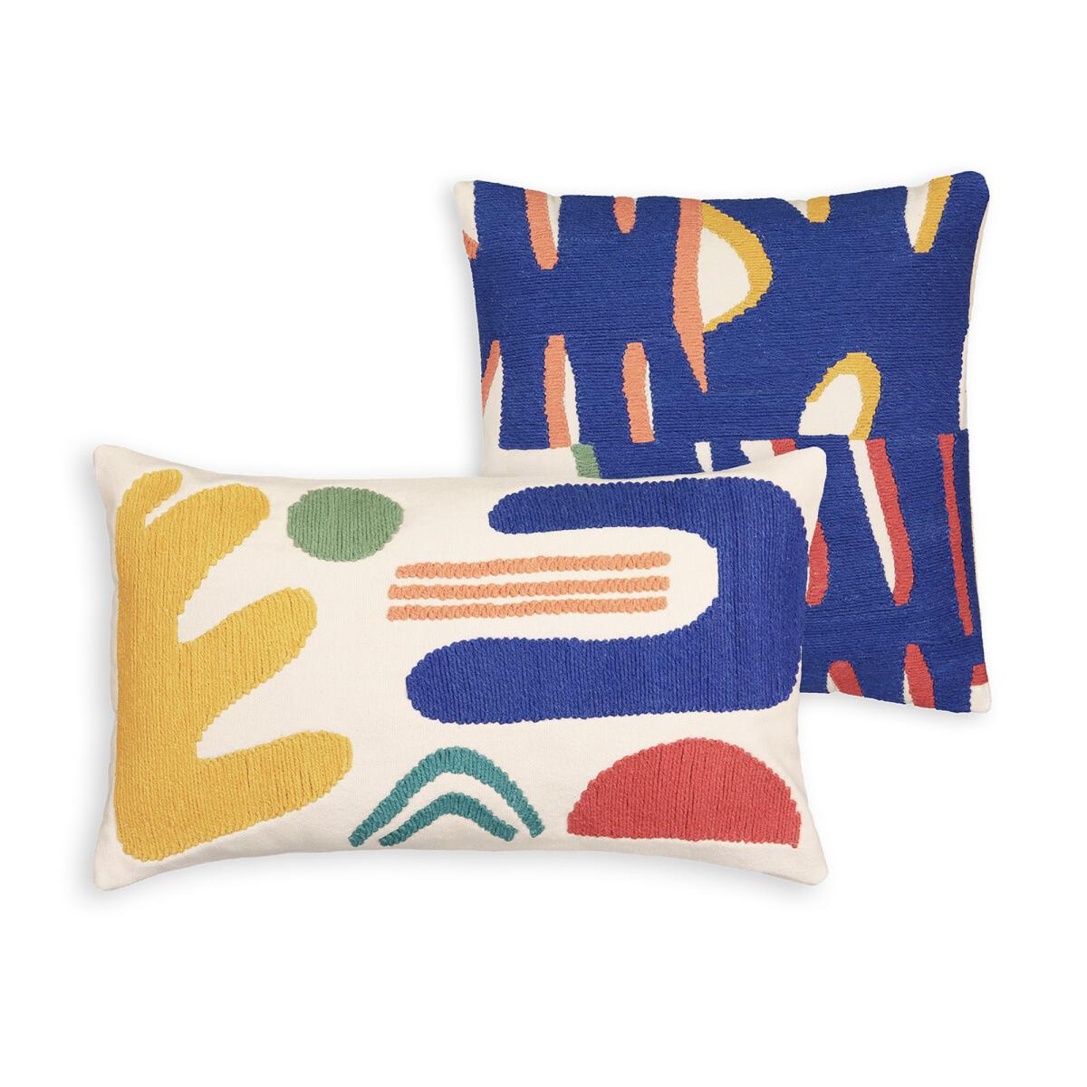 Massalia Abstract Embroidered 100% Cotton Rectangular Cushion Cover – image 3