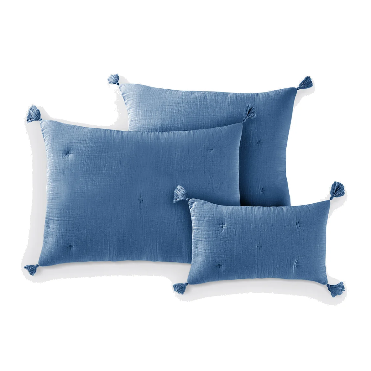 Kulma Quilted Cushion Cover in Cotton Muslin