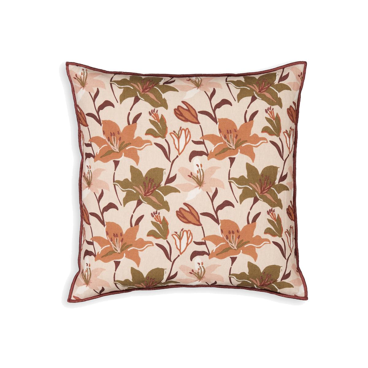 Lizzie 40 x 40cm Floral Cotton/Linen Cushion Cover – image 1