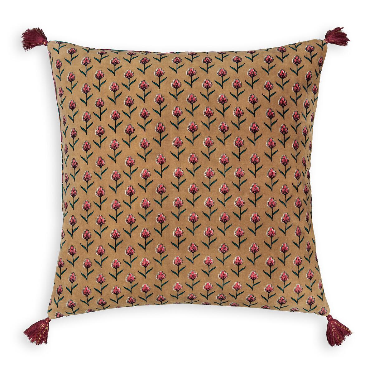 Chandi Floral 50 x 50cm 100% Cotton Velvet Cushion Cover – image 2