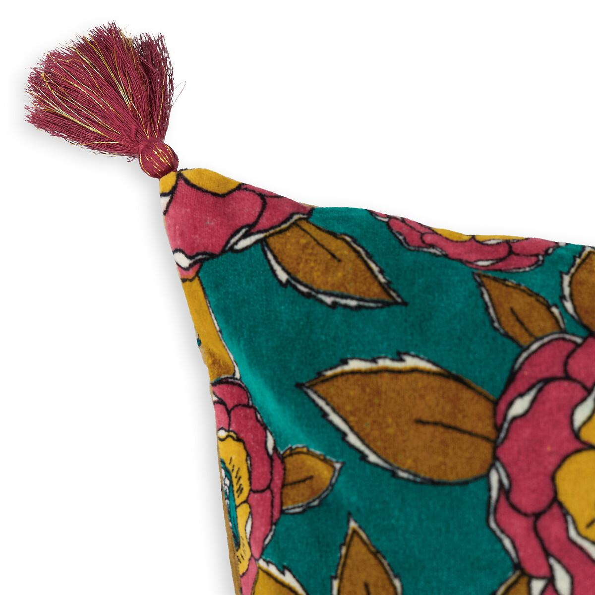Chandi Floral 50 x 50cm 100% Cotton Velvet Cushion Cover – image 3