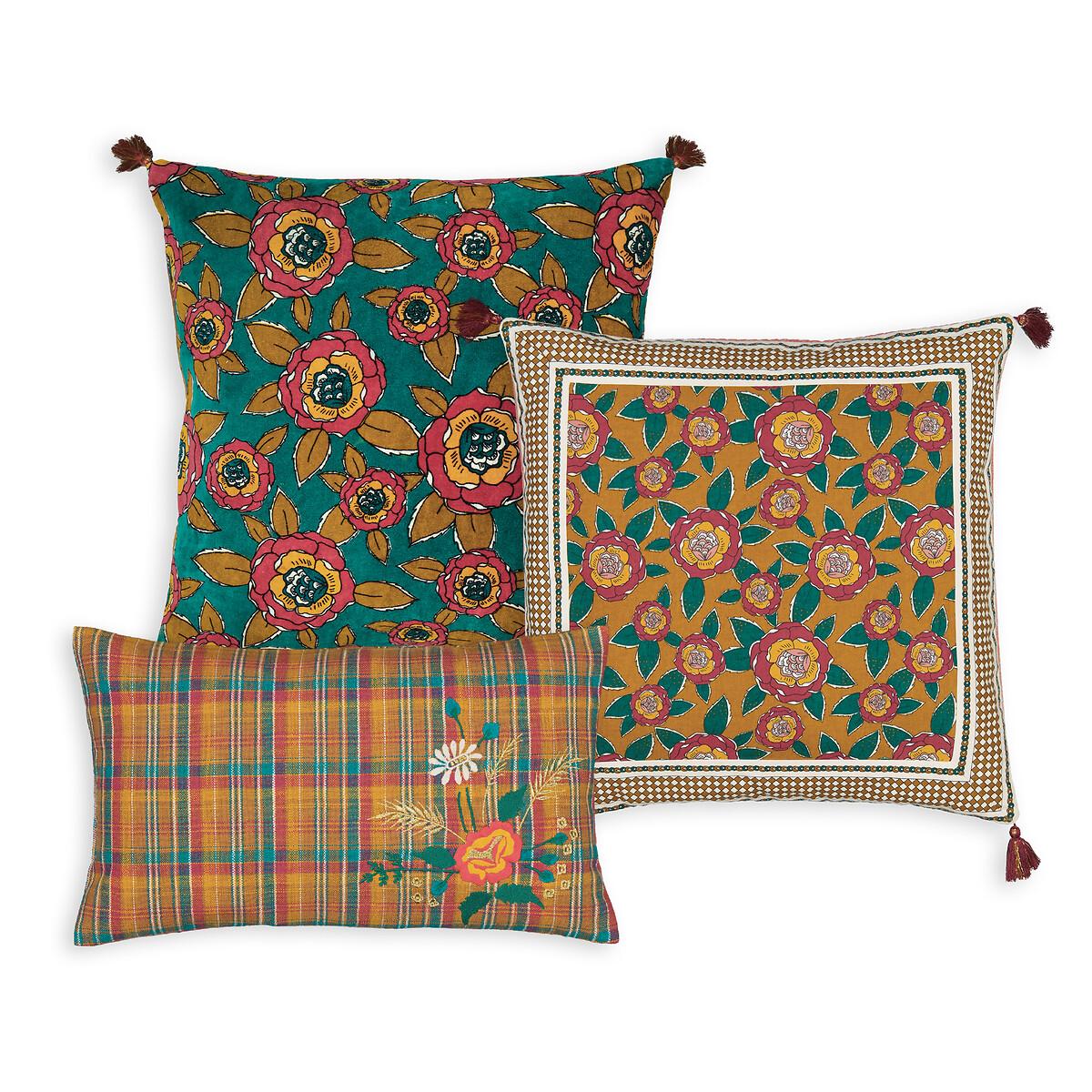 Chandi Floral 50 x 50cm 100% Cotton Velvet Cushion Cover – image 4