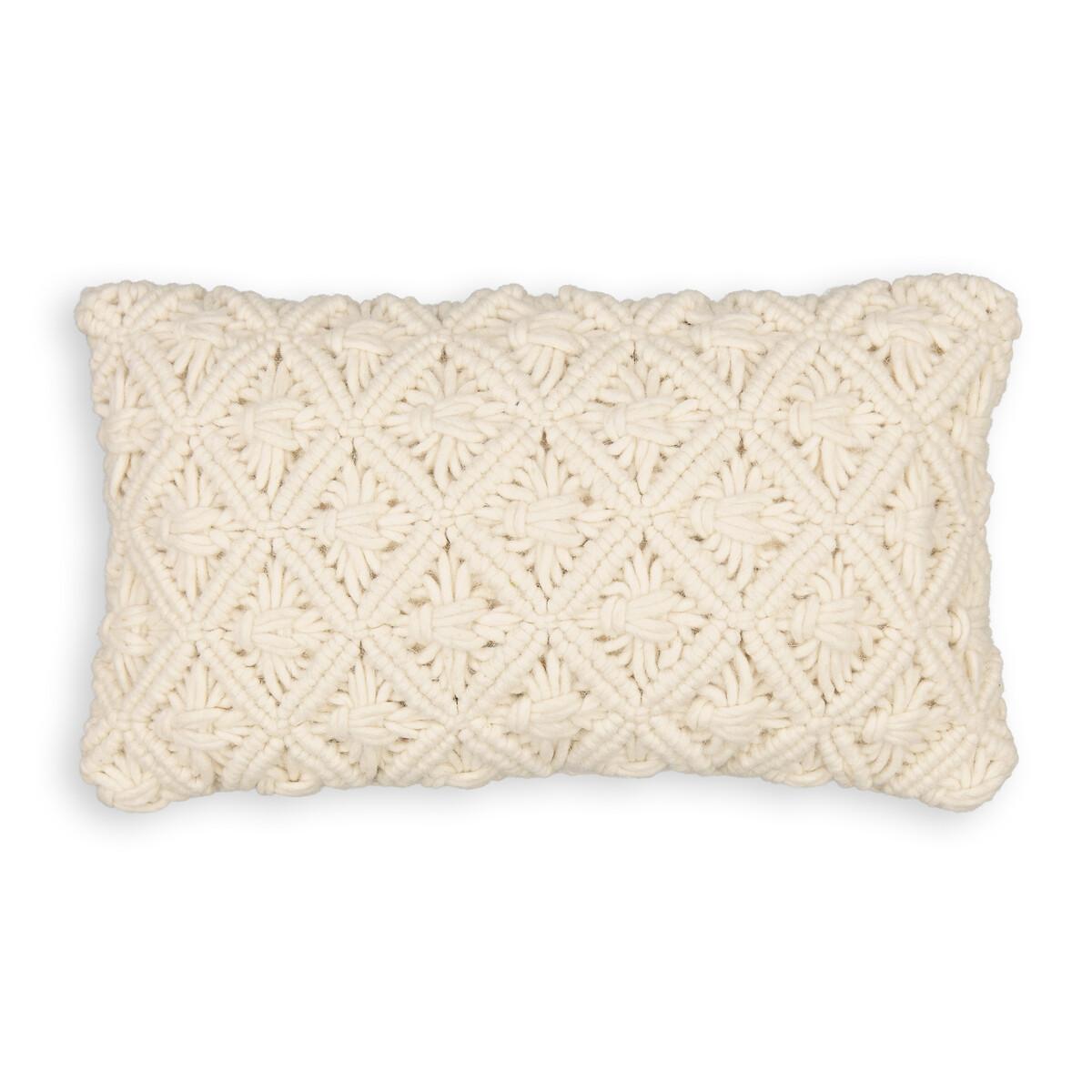 Thera Macrame Wool and Cotton Cushion Cover – image 3