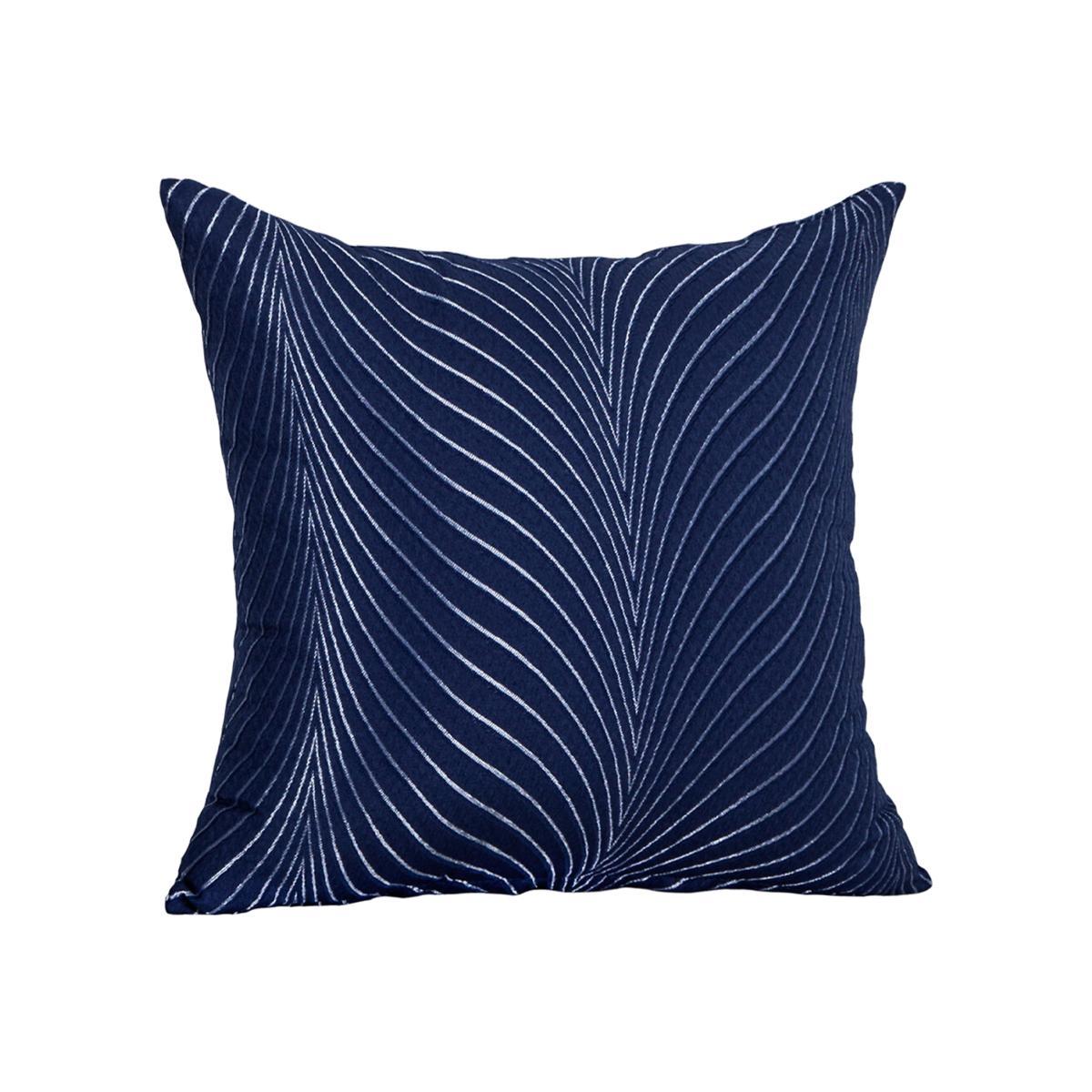 Art Deco Wave Jacquard Filled Cushion 44x44cm