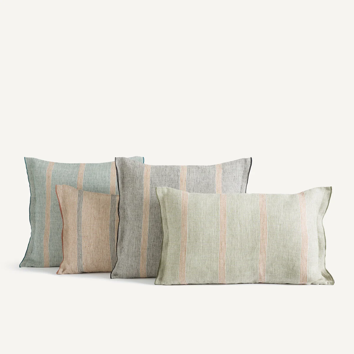 Virel Cushion Cover in Striped Linen – image 5