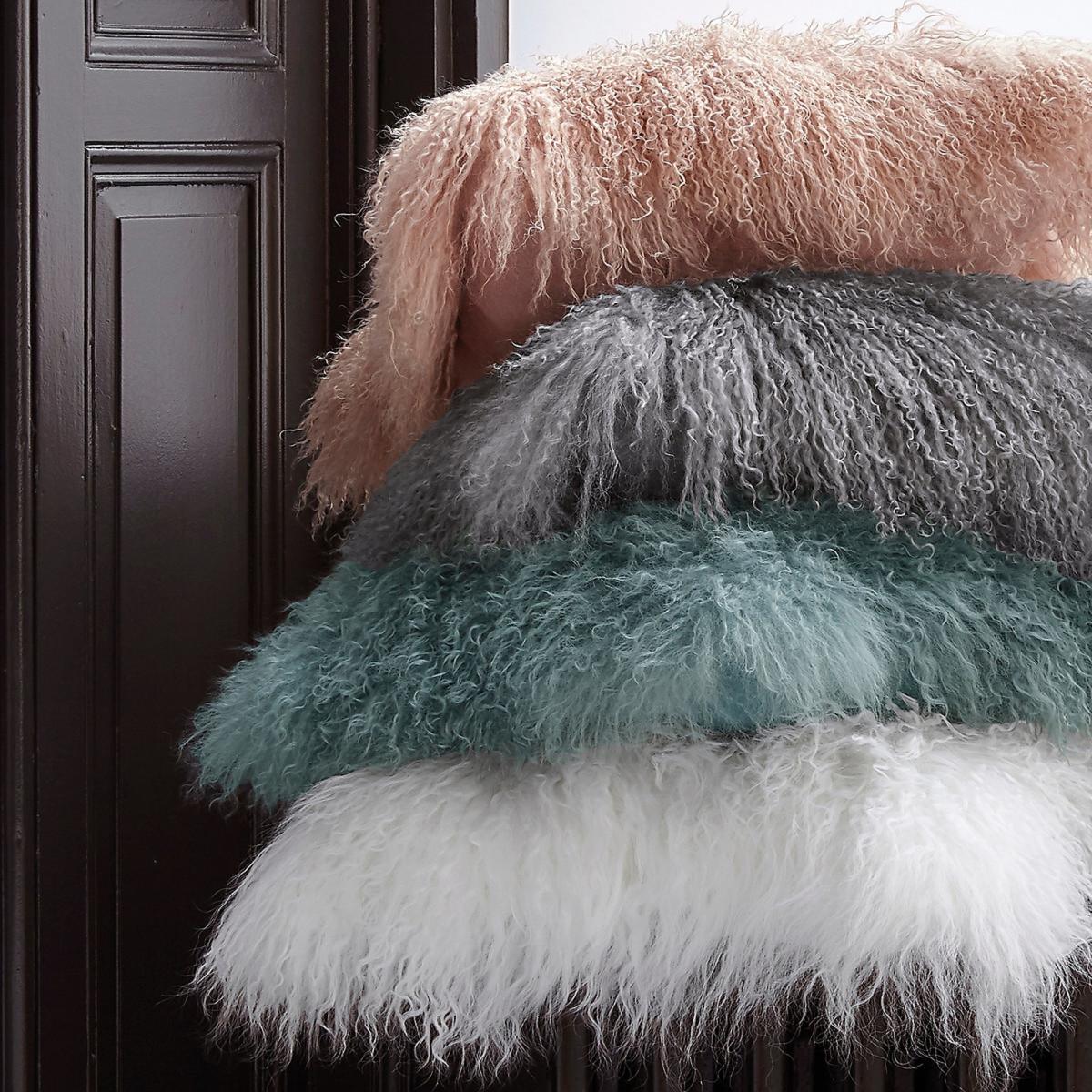 Osia Fluffy Mongolian Wool Cushion Cover – image 7