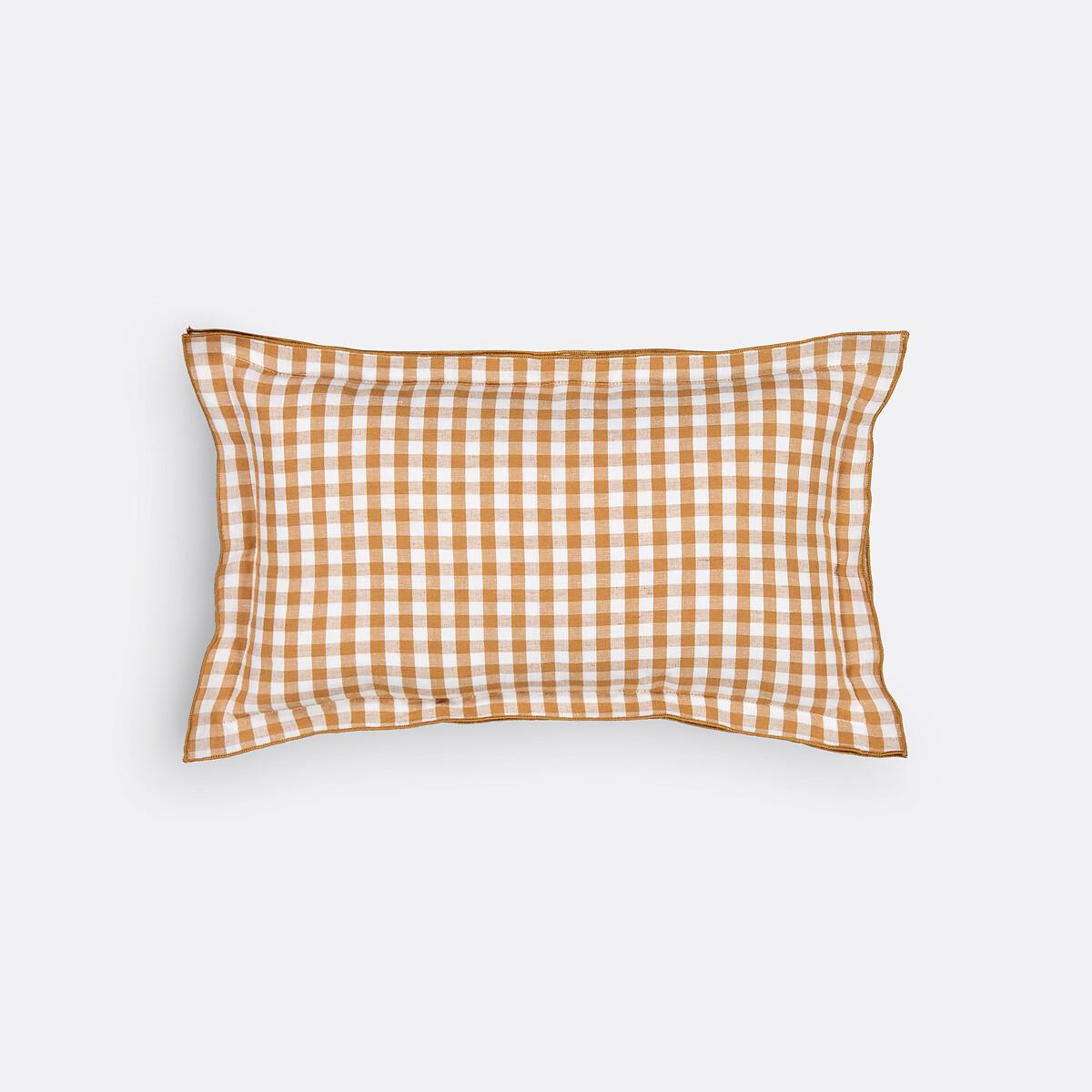 Cottage Cushion Cover in Gingham Check Cotton/Linen – image 3