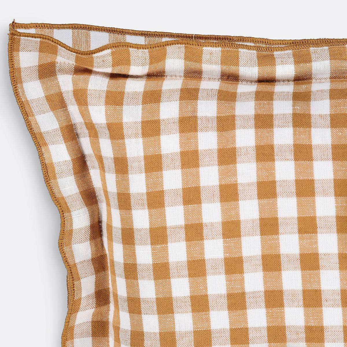 Cottage Cushion Cover in Gingham Check Cotton/Linen – image 6