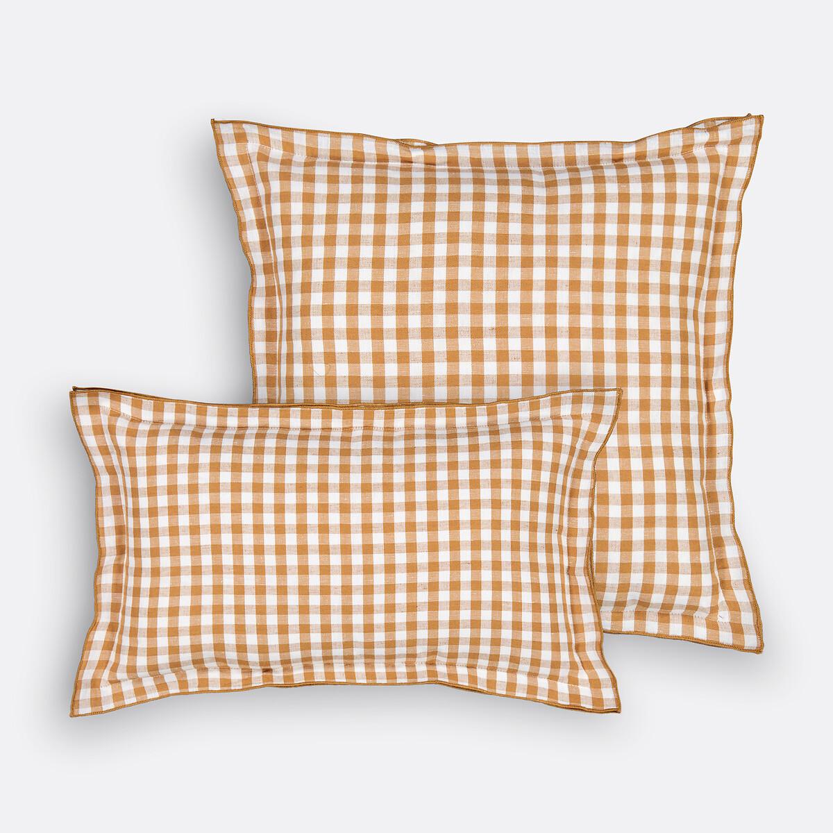 Cottage Cushion Cover in Gingham Check Cotton/Linen – image 7