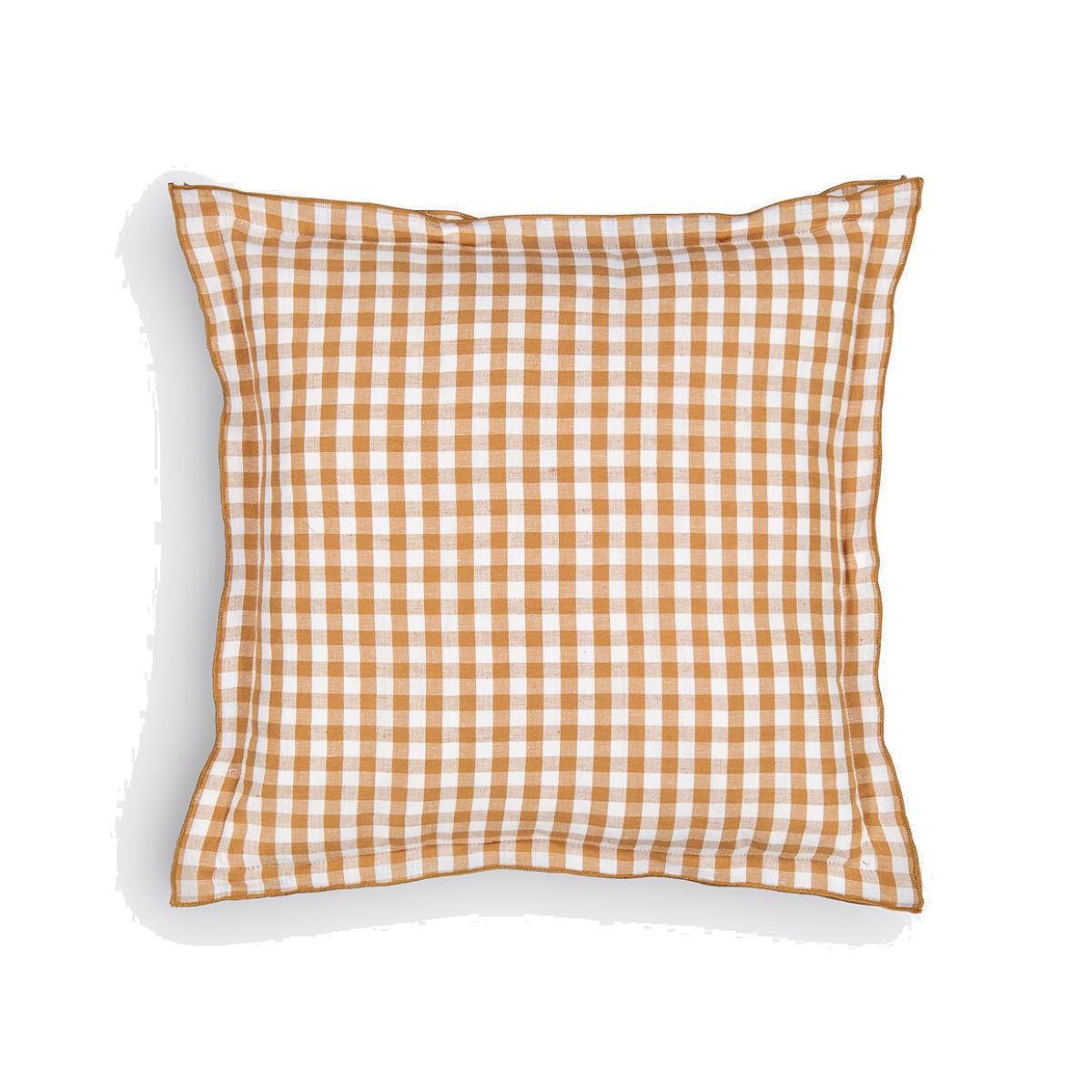 Cottage Cushion Cover in Gingham Check Cotton/Linen – image 1