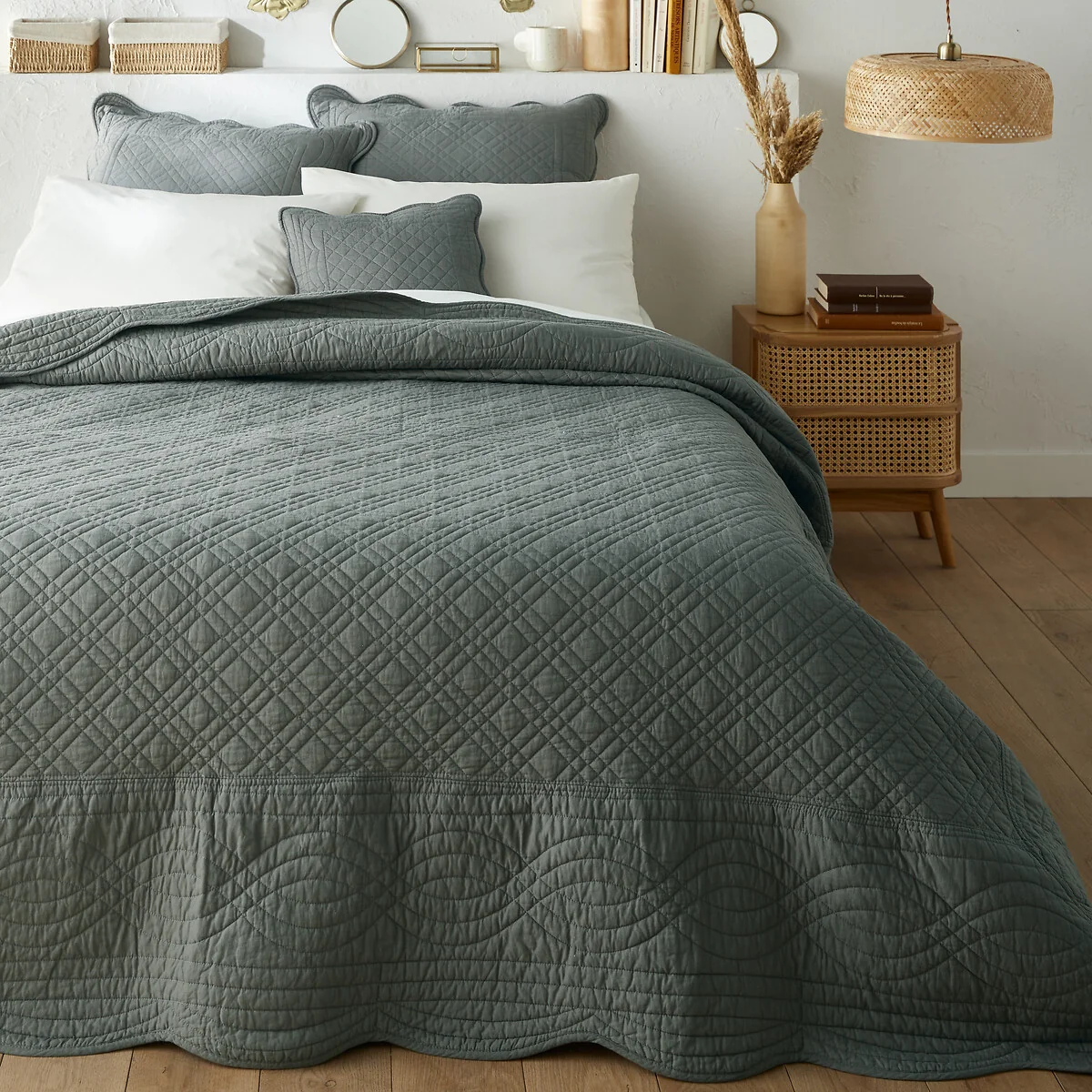 Scenario Quilted Cotton Cushion Cover – image 3
