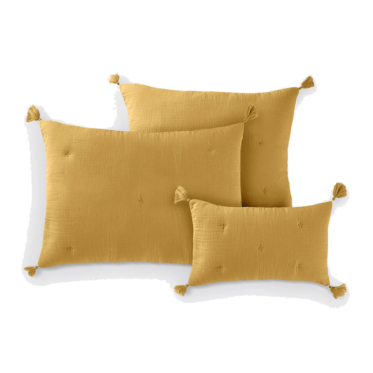 Kulma Quilted Cushion Cover in Cotton Muslin – image 1