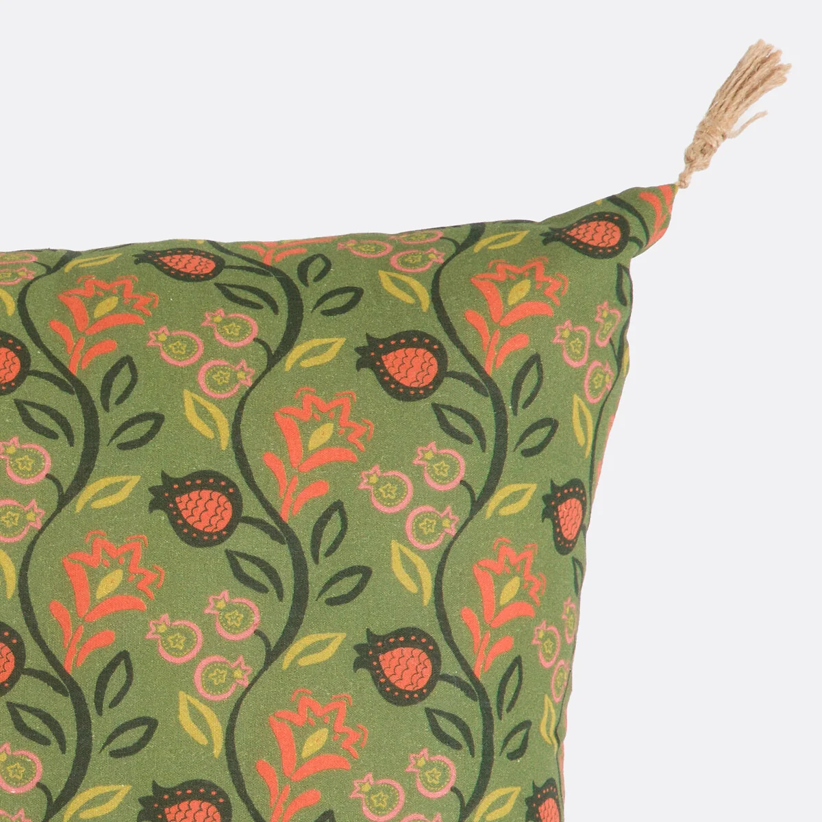 Aldea Cushion Cover 30x50cm with Green Background – image 3