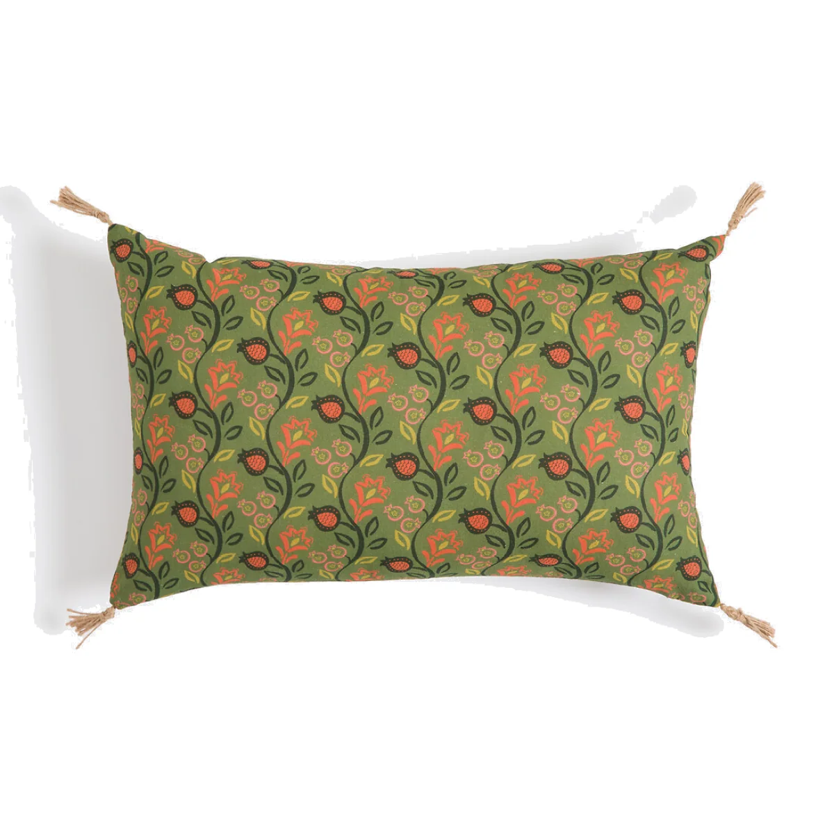 Aldea Cushion Cover 30x50cm with Green Background – image 1