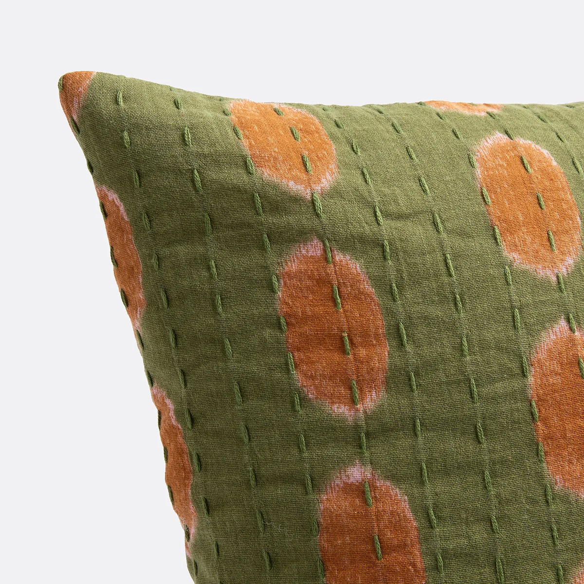 Asti Square Cushion Cover in Ikat Print Cotton Muslin – image 3