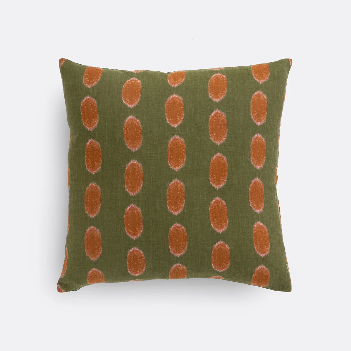 Asti Square Cushion Cover in Ikat Print Cotton Muslin – image 4