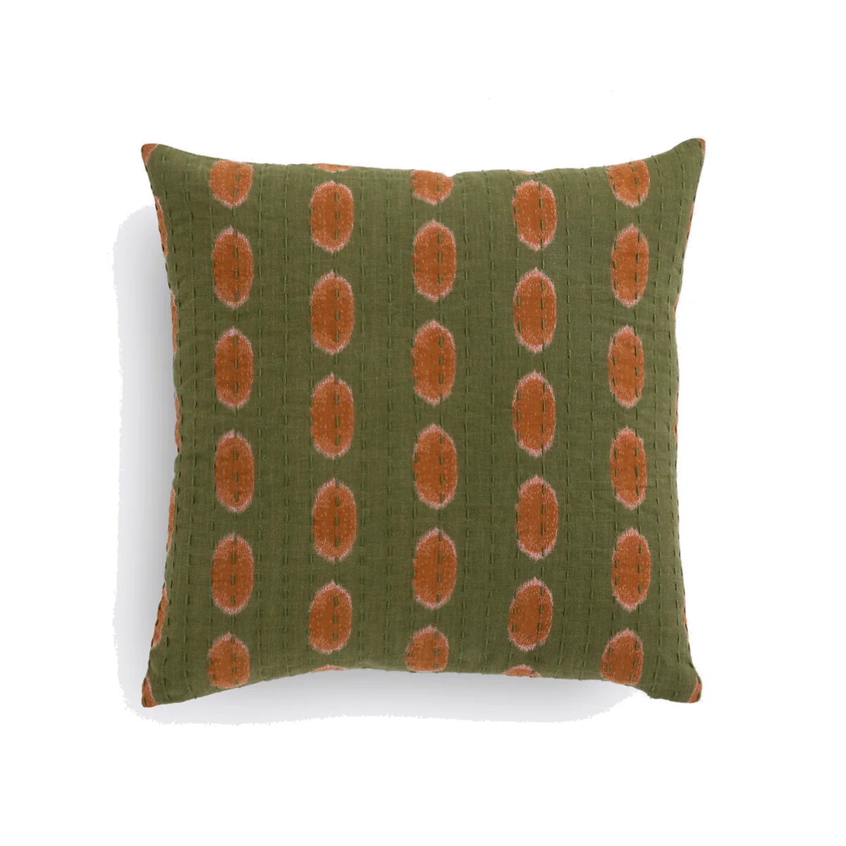 Asti Square Cushion Cover in Ikat Print Cotton Muslin – image 1