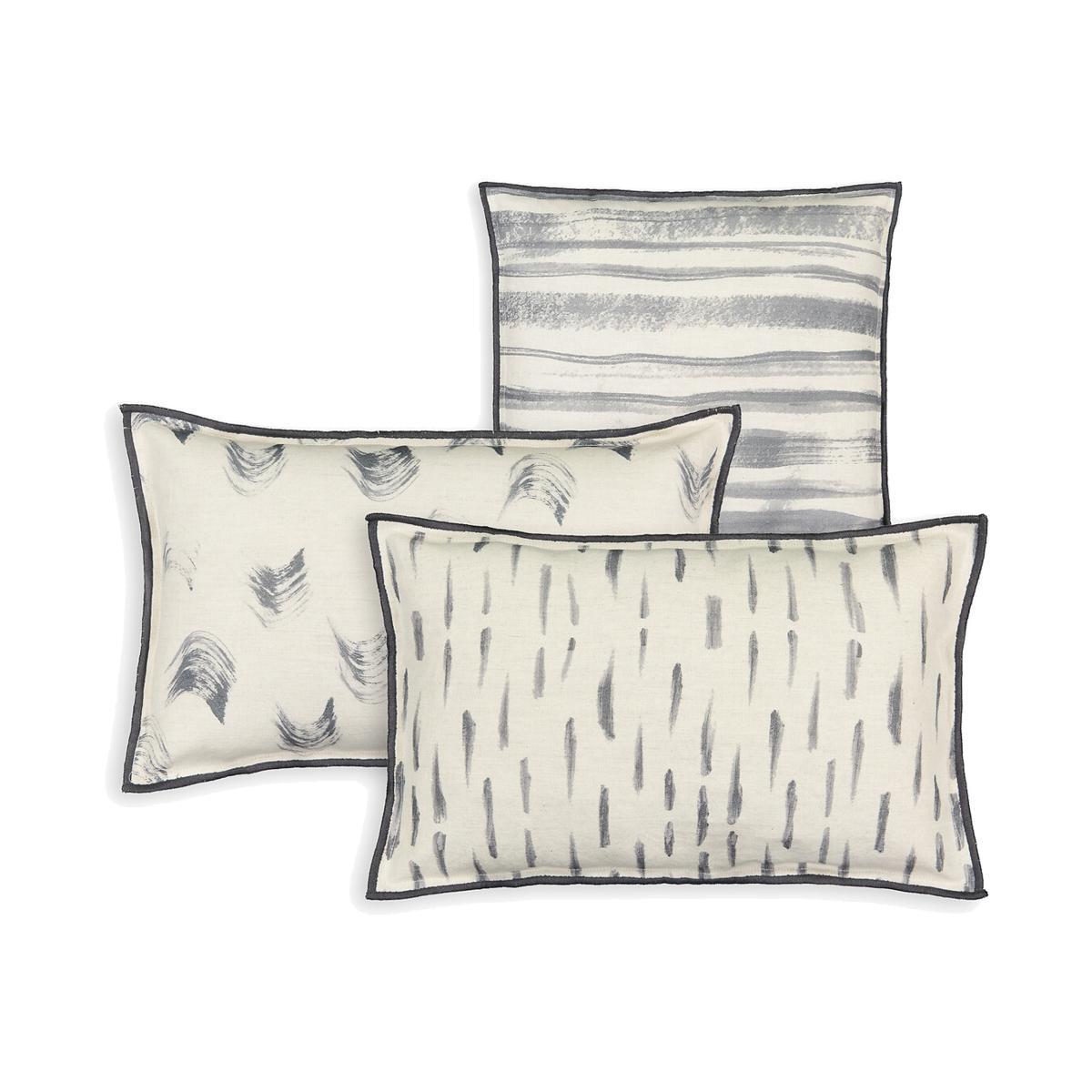 Valbo Graphic Cotton Linen Square Cushion Cover – image 1