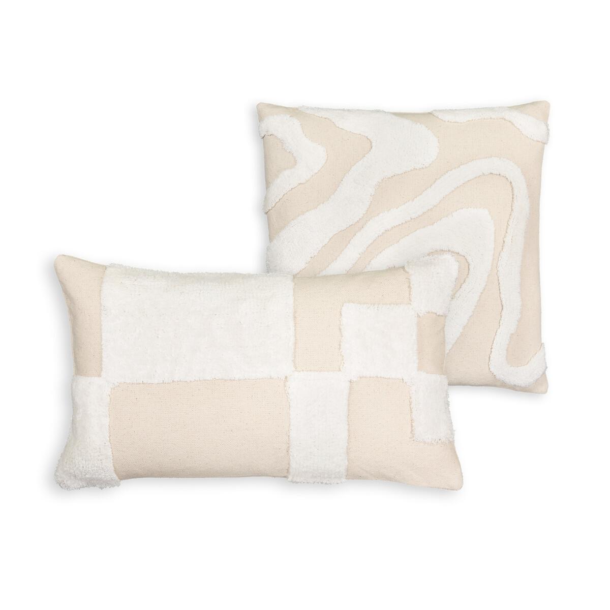 Limestone Textured Cotton Blend Rectangular Cushion Cover – image 3