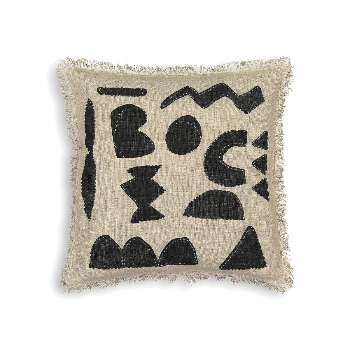 Sokobe Abstract Square 100% Linen Cushion Cover – image 1