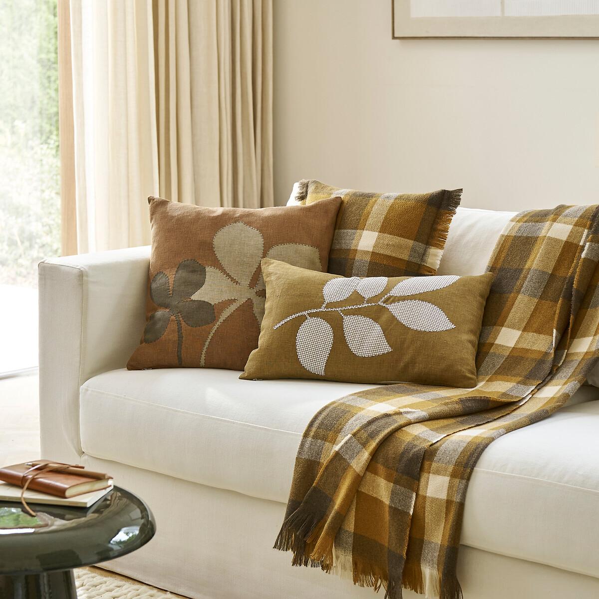 Soham 45 x 45cm Foliage 100% Linen Cushion Cover – image 4