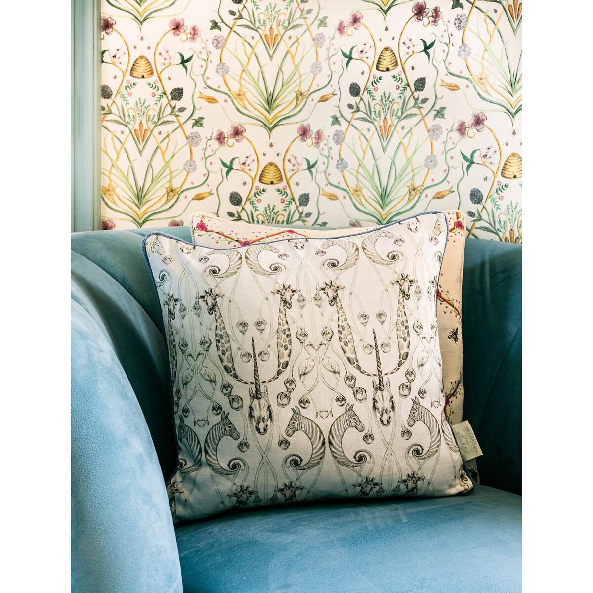 Le Chateau Des Animaux Print Natural Filled Cushion 43x43cm – image 3