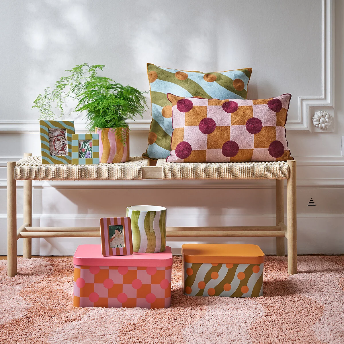 Touma Embroidered Linen/Cotton Square Cushion Cover 45x45cm – image 2