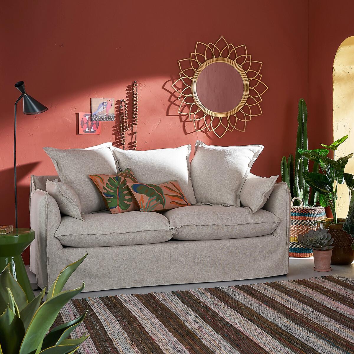 Joao Jungle Embroidered 100% Cotton Square Cushion Cover – image 4
