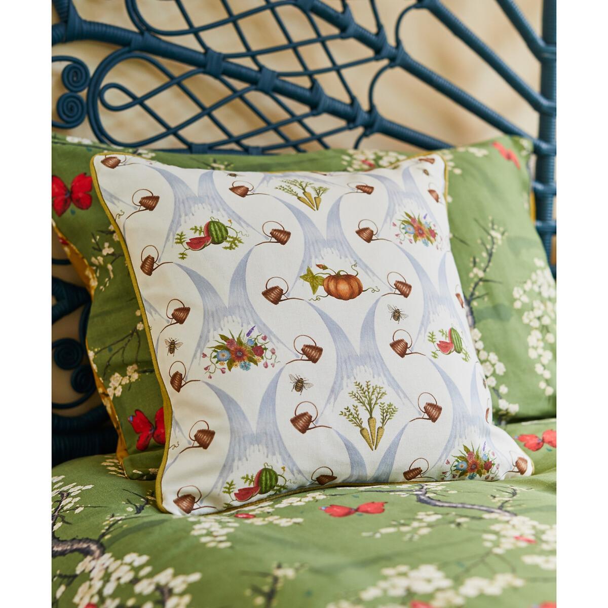 Watering Can Print Filled Cushion 43x43cm – image 2