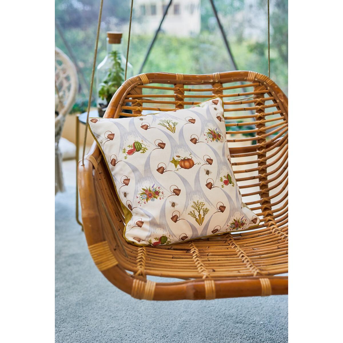 Watering Can Print Filled Cushion 43x43cm – image 4