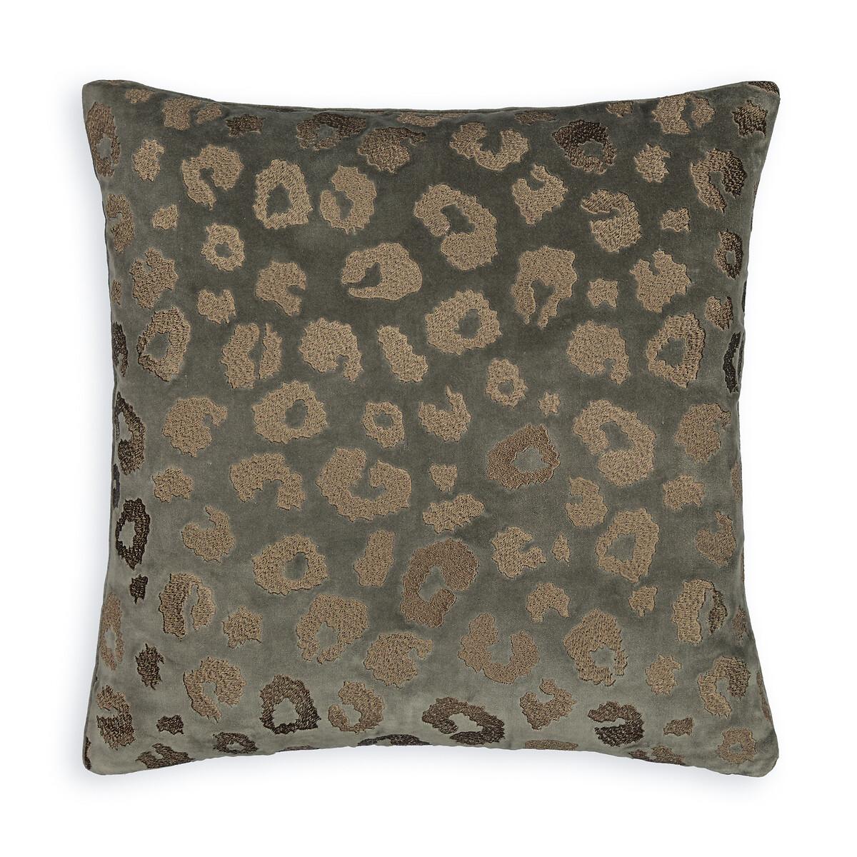 Thelma 45 x 45cm Embroidered Leopard Print 100% Cotton Cushion Cover – image 2