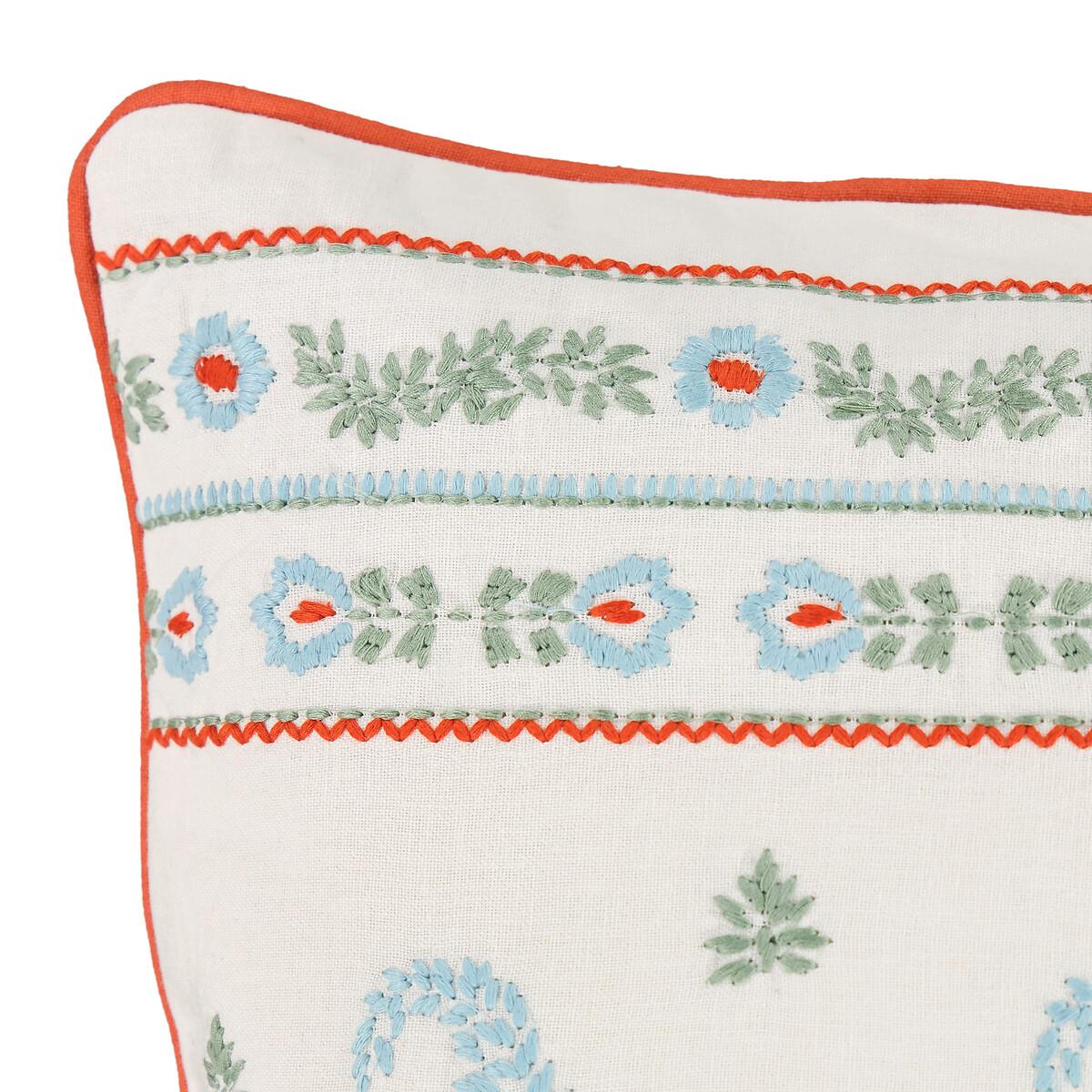 Isha 45 x 45cm Embroidered 100% Cotton Cushion Cover – image 3