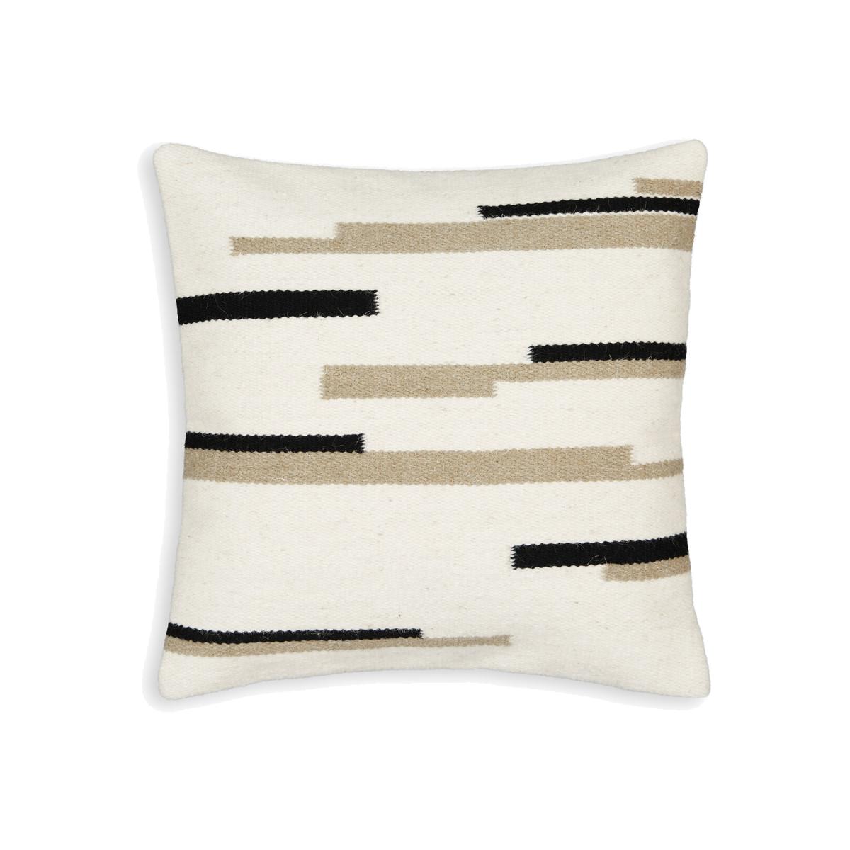 Nelio Striped Wool Blend Square Cushion Cover – image 1