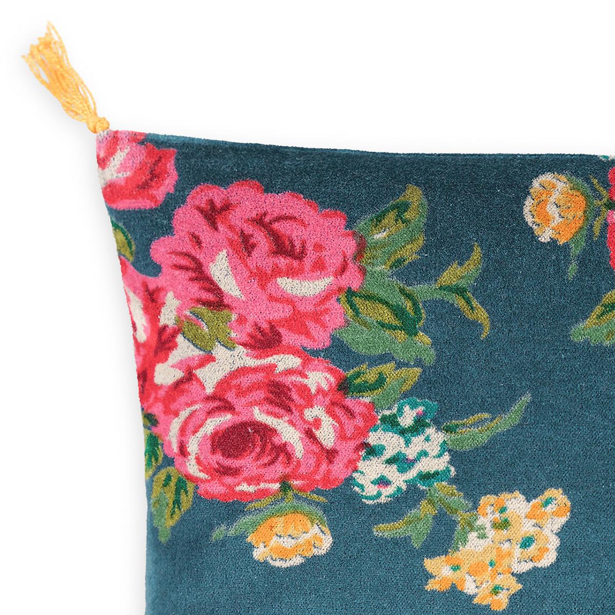 Manoja Floral 100% Cotton Velvet Cushion Cover – image 3