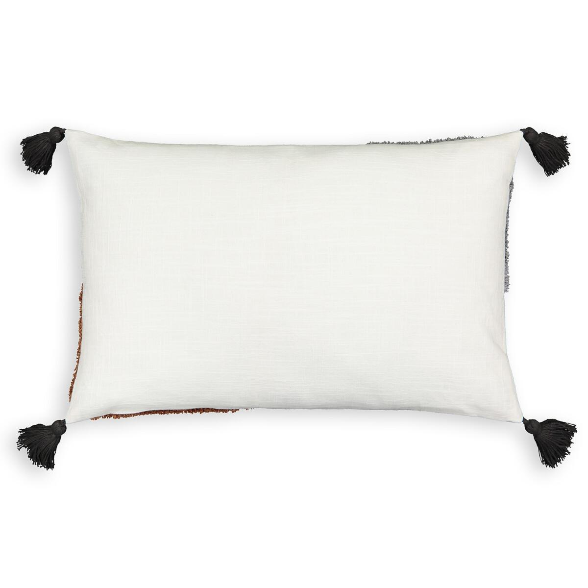 Comoe Graphic Tufted Tassel Rectangular Cotton Cushion Cover – image 2