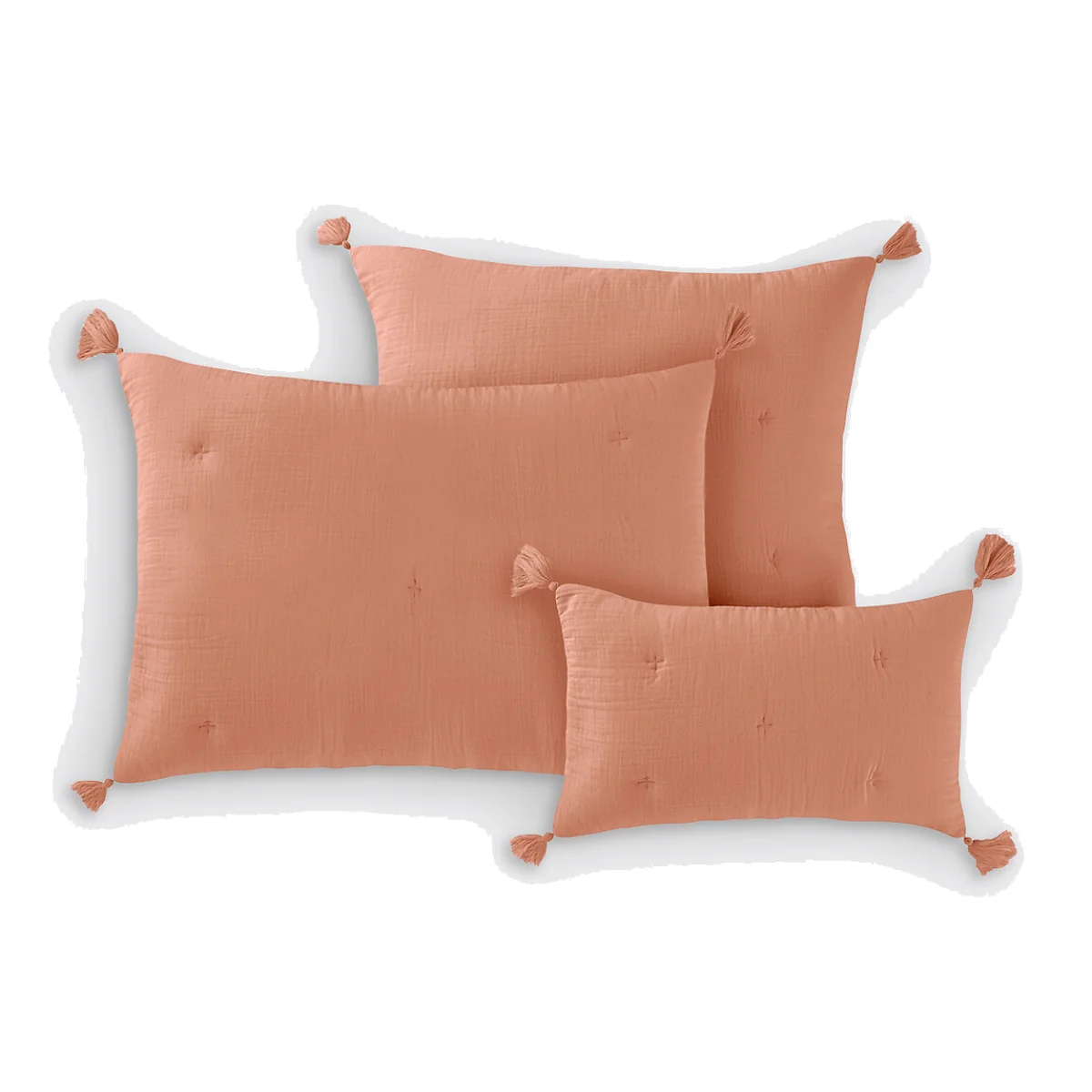 Kulma Quilted Cushion Cover in Cotton Muslin – image 1
