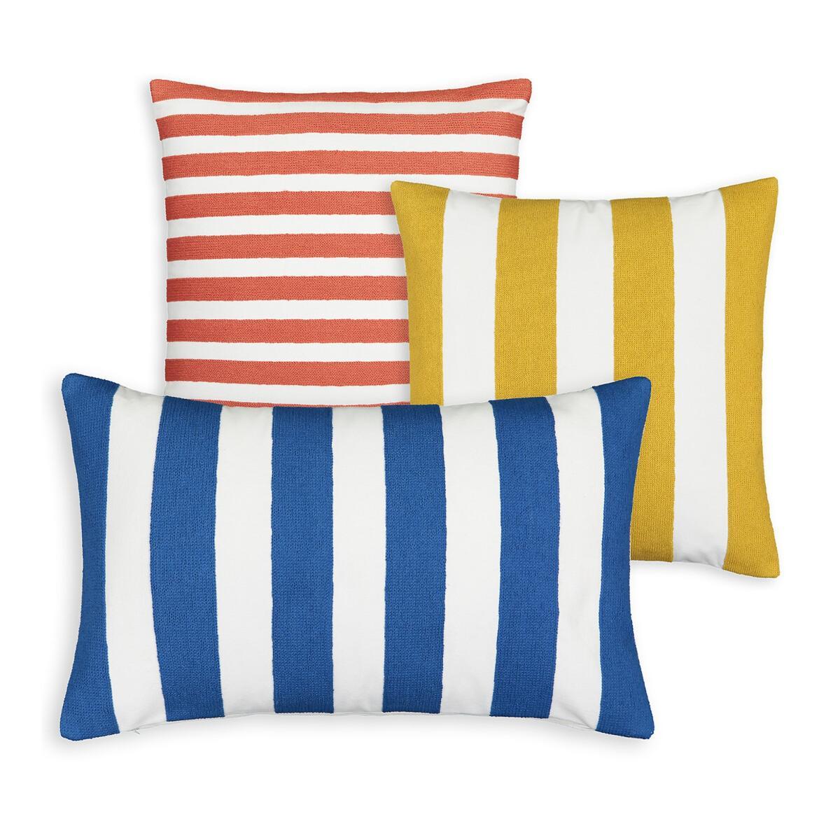 Hendaye Striped Rectangular Cotton Cushion Cover – image 3