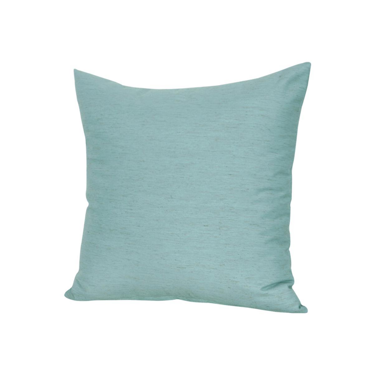 Linen Look Duck Egg Filled Cushion 44x44cm – image 1