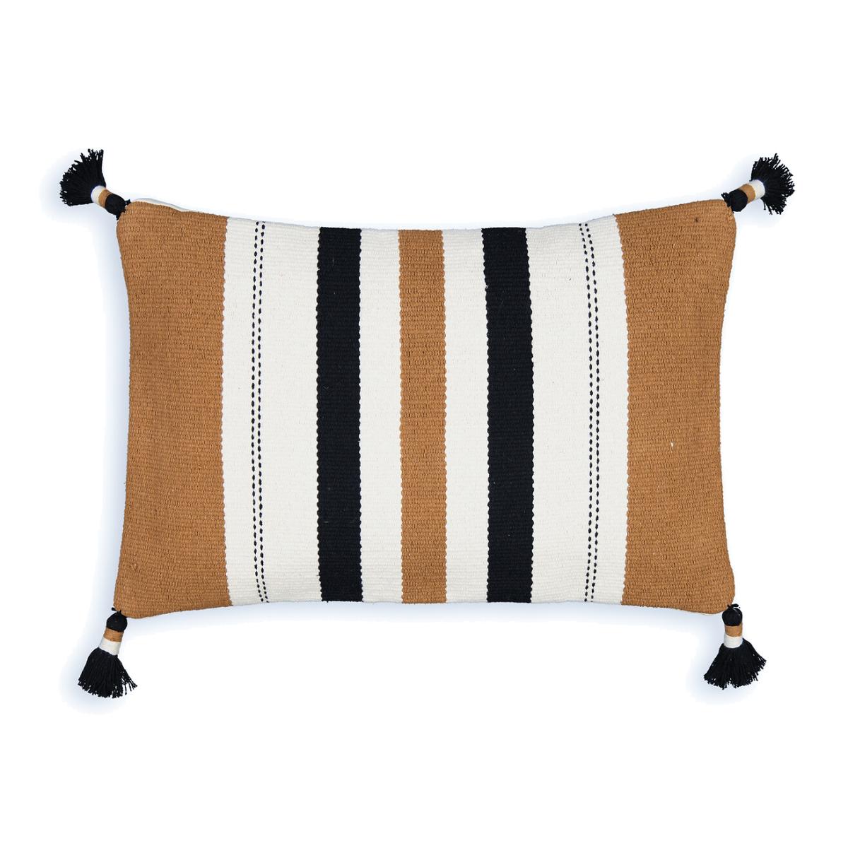 Palia Striped Rectangular Cotton Cushion Cover – image 1