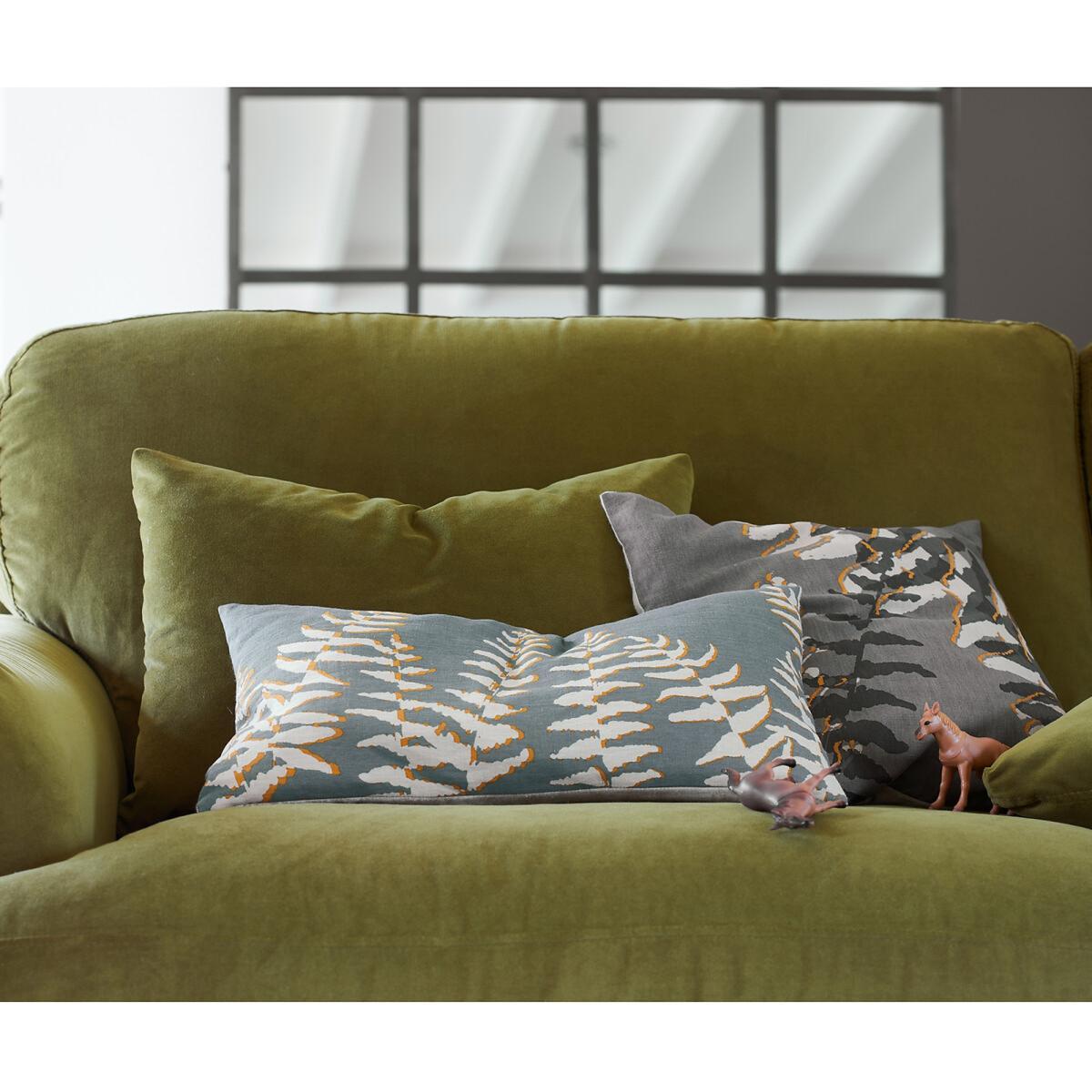 Fern Rectangular Linen/Cotton Cushion Cover – image 4