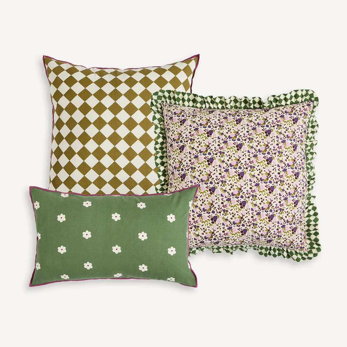 Leiho Floral Print Cotton Rectangular Cushion Cover – image 5