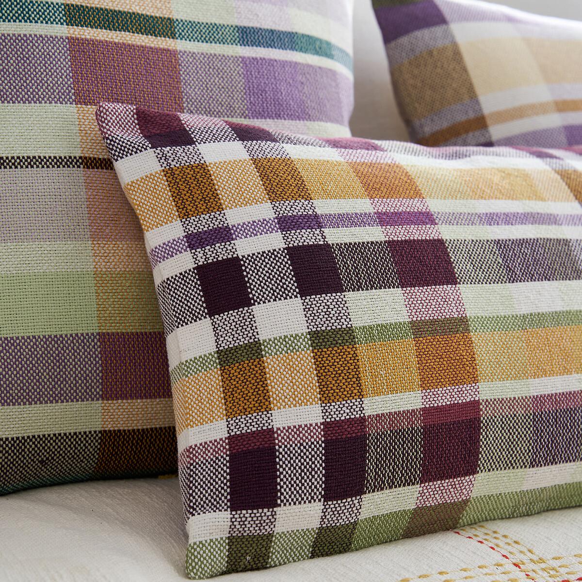 Palmilla Checked 100% Cotton Rectangular Cushion Cover – image 6