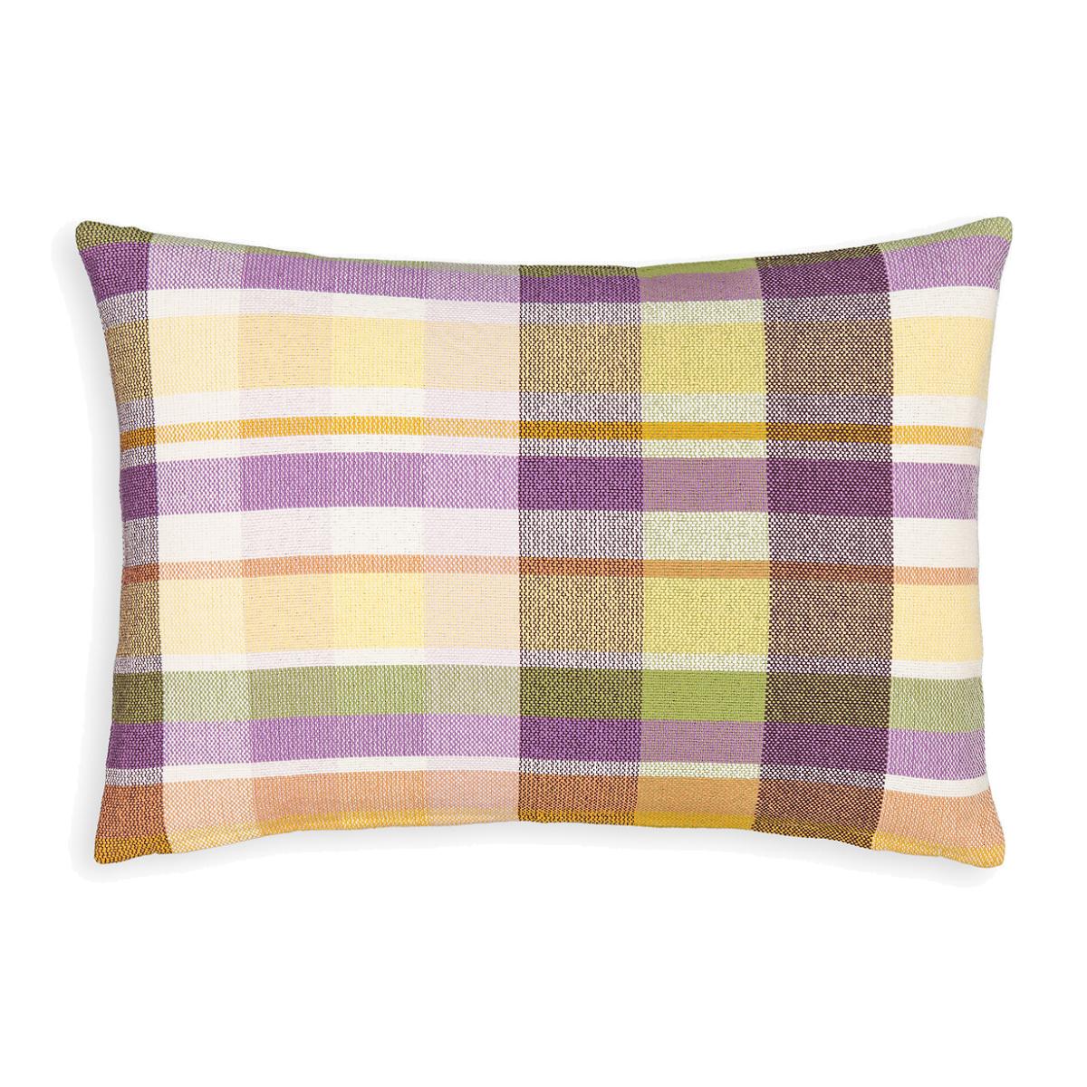 Palmilla Checked 100% Cotton Rectangular Cushion Cover – image 1