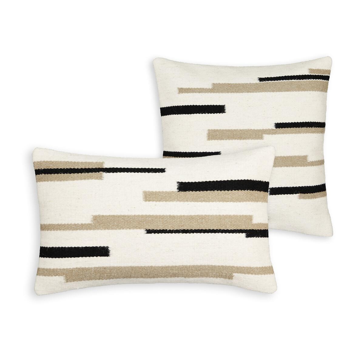 Nelio Striped Wool Blend Rectangular Cushion Cover – image 3