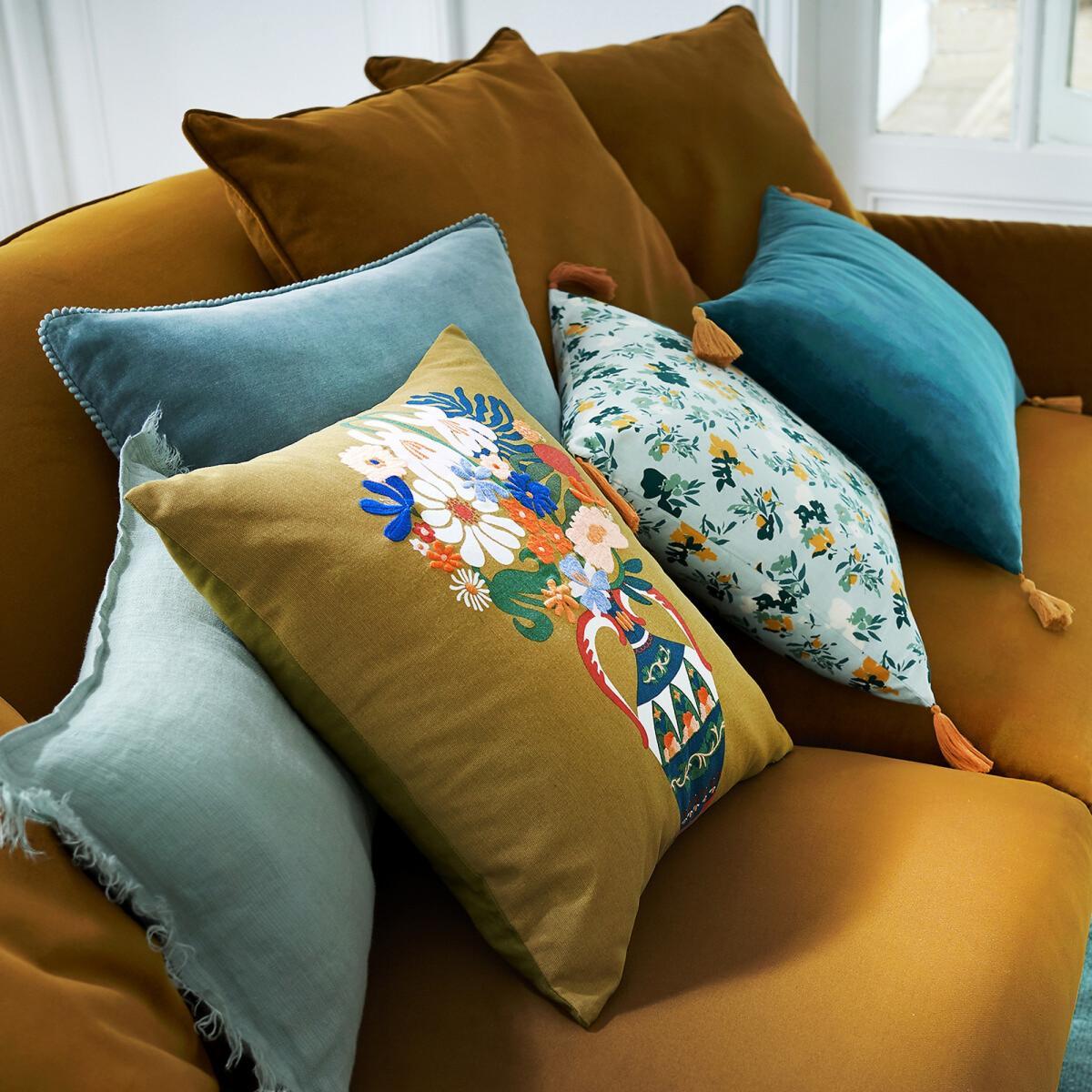 Hortense Floral Square 45 x 45cm Cotton Cushion Cover – image 3