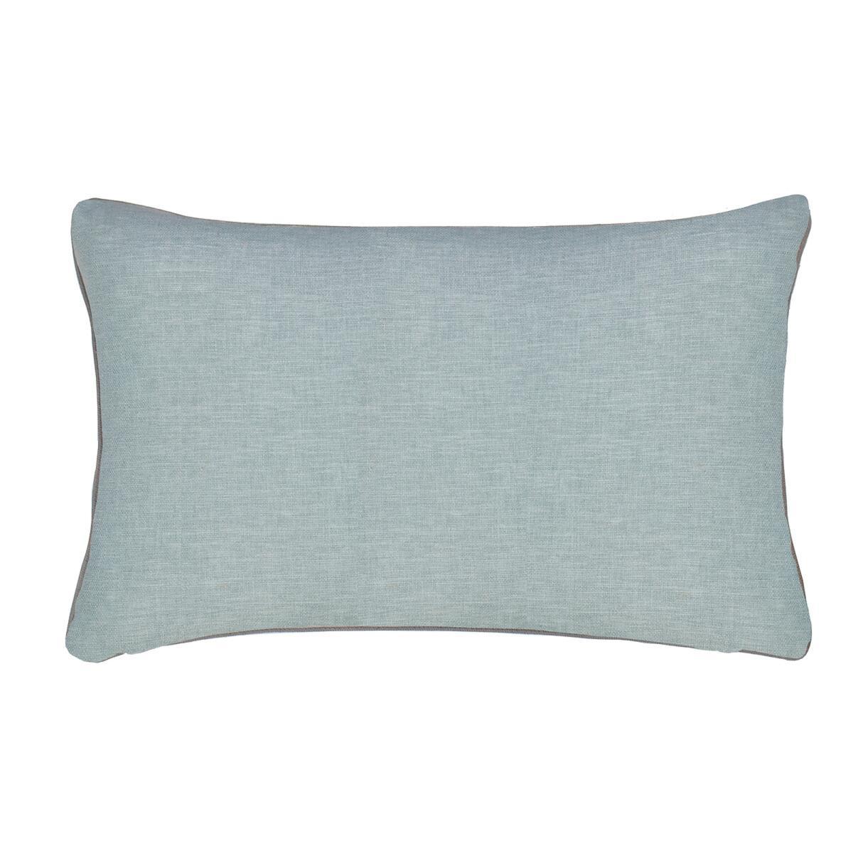 Soft Slub Linen Stripe with Cord Trim Filled Cushion 40x60cm – image 2